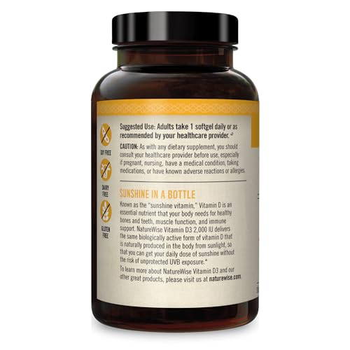 NatureWise Vitamin D3 2000iu (50 mcg) Healthy Muscle Function, and Immune Support - AB Mystery