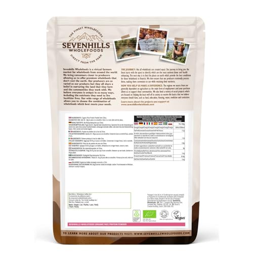 Sevenhills Wholefoods Organic Rice Protein Powder, Vegan, 2kg Sevenhills Wholefoods