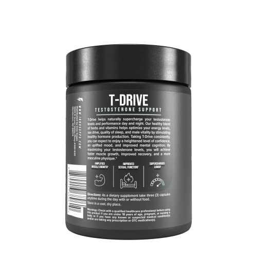 InnoSupps : T-Drive | Testosterone Booster | Amplify Muscle Growth | KSM-66 Ashwagand - AB Mystery