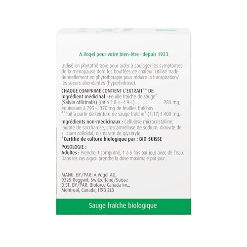 Menopause Feminine (30Tablets) Vogel Sage 1000mg Hot Flashes Vogel- Hot Flashes Brand: Vogel - AB Mystery