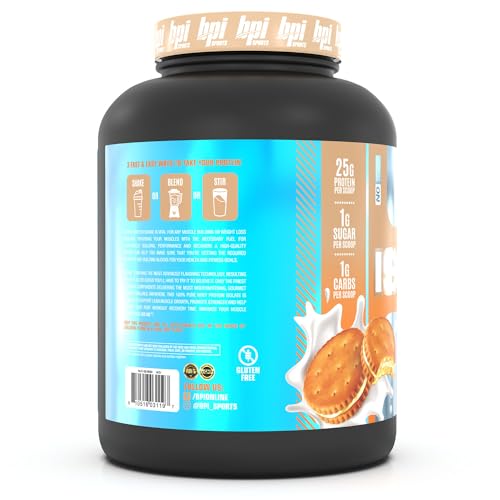 BPI Sports ISO HD Isolate Protein Vanilla Cookie, 76.8 oz - 69 Servings - AB Mystery