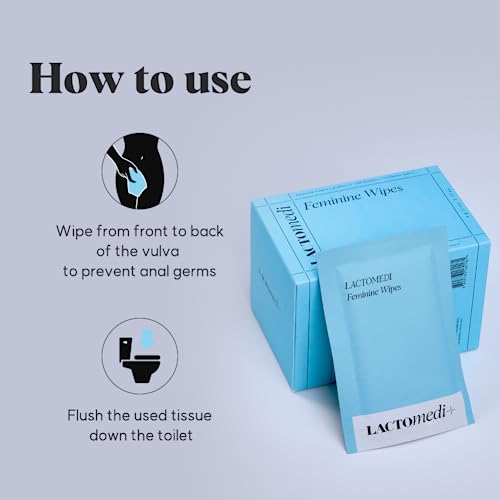 LACTOMEDI Feminine Wipes | Unscented Feminine Wipes | Individually Wrapped | pH-Balanced Feminine - AB Mystery