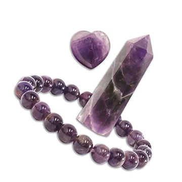 Goplemo Crystals and Healing Stones Gift Set, Amethyst Healing Crystals Set for Reiki Meditation