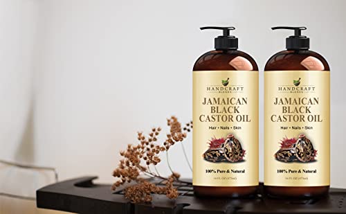 Handcraft Blends Jamaican Black Castor Oil for Hair Growth, Eyelashes and Eyebrows - AB Mystery