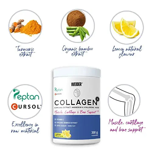 Weider Collagen Plus. Powder Preparation with Collagen peptides (Peptan), hyaluronic Acid - AB Mystery