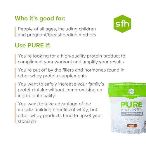 SFH Pure Whey Protein Powder Best Tasting 100% Grass Fed Whey | All Natural - AB Mystery