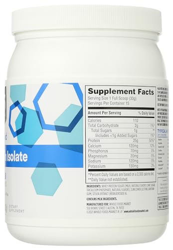 365 by Whole Foods Market, Vanilla Whey Protein Isolate, 15.9 Ounce - AB Mystery