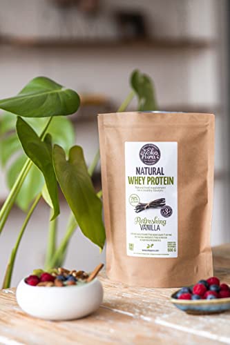 Ekopura Natural Whey Protein - Vanilla - 500g | 78% Protein | 100% Natural Grass Fed Whey Ekopura