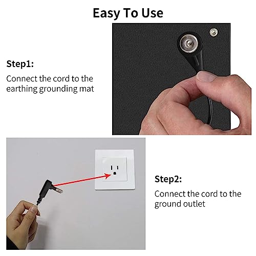 EOHELGRO Grounding Mat Kit, Grounding Mats with 15 Foot Cord, Foot Pad/Computer Mouse Mat - AB Mystery