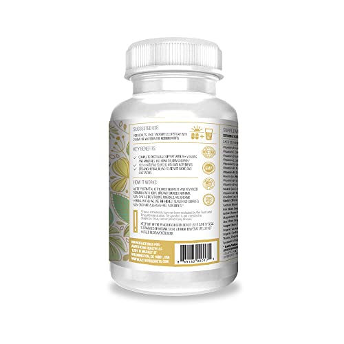 ACTIF Postnatal Vitamin with 25+ Organic Vitamins and Organic Herbs, Nursing and Lactation Supplement ACTIF