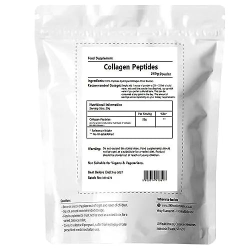 250g UKHealthHouse Collagen Powder, Bovine Collagen Peptides Powder - AB Mystery