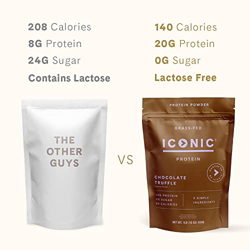 ICONIC Protein Powder, Chocolate Truffle - Sugar Free, Low Carb Protein Powder - AB Mystery