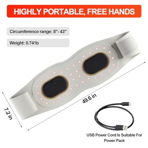 Red Light Therapy Belt Vibrating for Muscle Recovery and Pain Relief - AB Mystery