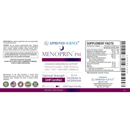 Menoprin PM - Advanced Menopause Support - Help Relieve Hot Flashes & Mood Swings - 1 Bottle Menoprin PM - AB Mystery