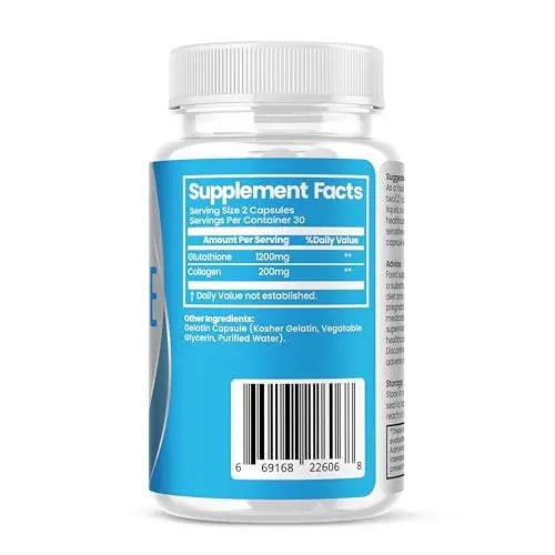 Glutathione Capsules Skin Whitening, Collagen, Unreduced Glutathione Skin Whitening Lidoque