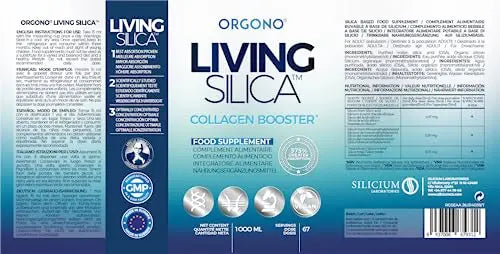 Orgono Living Silica Collagen Booster Liquid | Vegan Liquid Silica Supplement Collagen Booster Orgono Living Silica