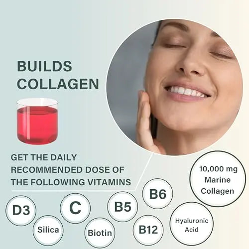 NUTRI Beauties Hydrolysed Marine Collagen Liquid Drink Supplement 10,000Mg NUTRI BEAUTIES