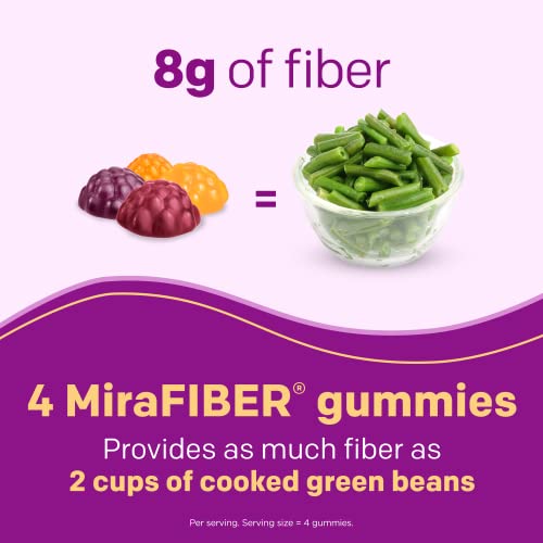 MiraLAX: MiraFIBER Gummies, 8g of Daily Prebiotic Fiber with B Vitamins to Support - AB Mystery