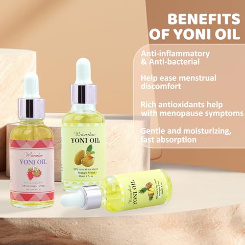 3 Packs Yoni Oil for Women, 100% Natural Feminine Oil Intimate Deodorant for Women, Eliminates Odor - AB Mystery