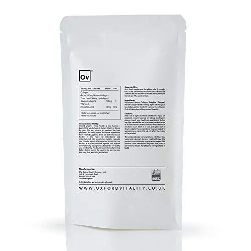 Collagen and Vitamin C Capsules | High Strength and Quality | Oxford Vitality (365) - AB Mystery
