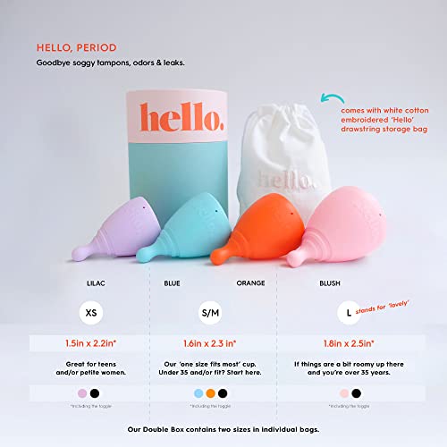 The Hello Cup Extra Small Menstrual Cup, BPA Free, Reusable, Hypoallergenic, Recyclable - AB Mystery