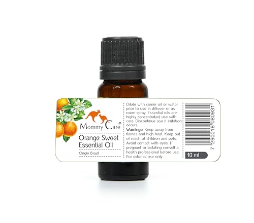 mommy care Sweet Orange Essential Oil for Aromatherapy 0.338 fl oz Brazil Origin - AB Mystery
