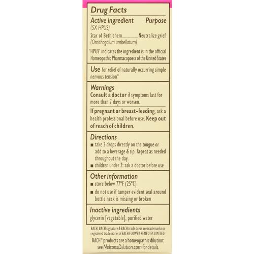 Bach Original Flower Remedies, Star of Bethlehem for Grief and Shock (Non-Alcohol Formula) - AB Mystery