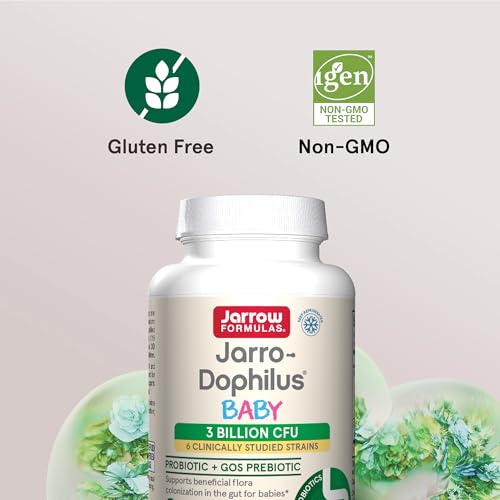 Jarrow Formulas Baby’s Jarro-Dophilus + GOS Supplement - 3 Billion CFU Per Serving - Multi-Strain Jarrow Formulas