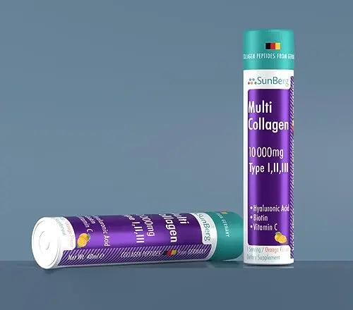 Sunberg Collagen Liquid Shots - 10000mg Collagen Supplement Type I,II,III Hyaluronic Acid - AB Mystery