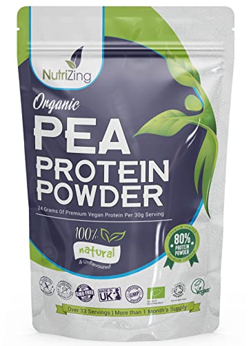Award Winning Vegan Pea Protein Powder - Organic & Pure - Canadian Peas - No Soy, No Gluten NutriZing