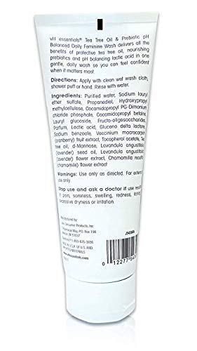 vH essentials Intimate Feminine Wash - pH Balanced with Tea Tree Oil, Cranberry, Prebiotics, Lavender - AB Mystery