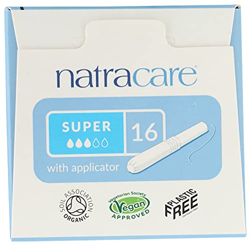Natracare Organic Cotton Super Tampons with Cardboard Applicator, Plastic Free, Chlorine Free - AB Mystery