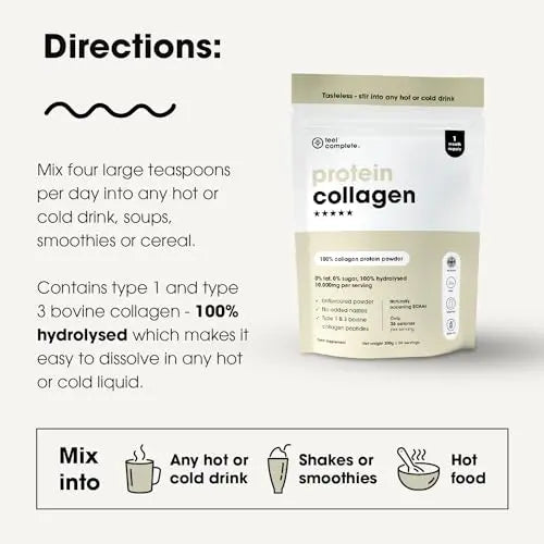 Feel Complete - High Protein Collagen - Premium Type 1 & 3 Hydrolysed Bovine Collagen Feel Complete
