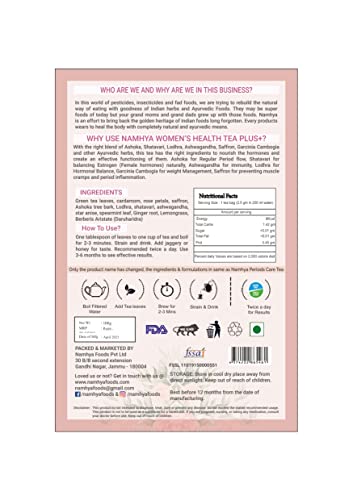NAMHYA Periods Care Tea Plus+ with Natural Ayurvedic Herbs for Hormonal Balance and Pain - AB Mystery