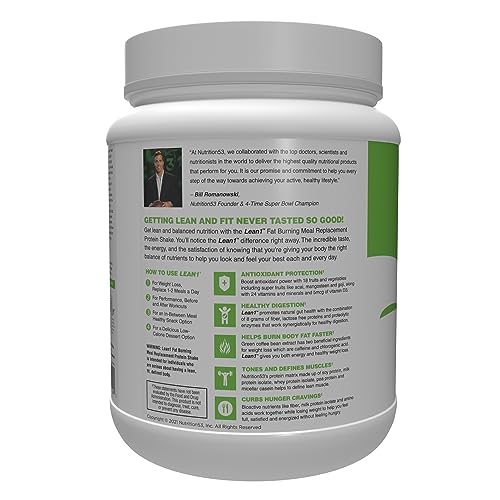 Lean1 Strawberry, 15 Serving tub, Fat Burning Meal Replacement by Nutrition53 - AB Mystery