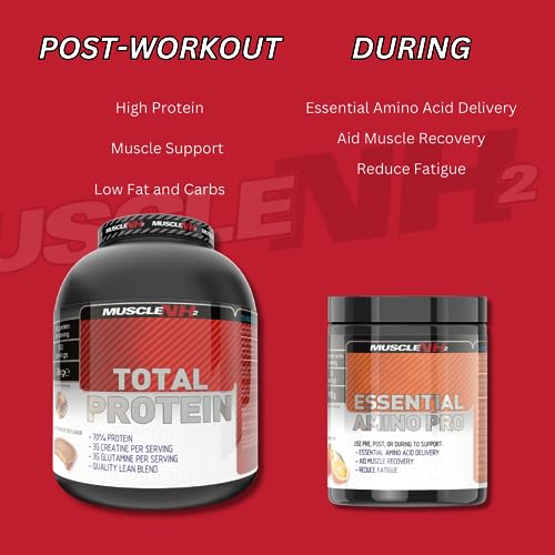 Muscle Nh2 Total Protein, Whey Protein Powder with Creatine Monohydrate and Glutamine Muscle Growth MuscleNh2