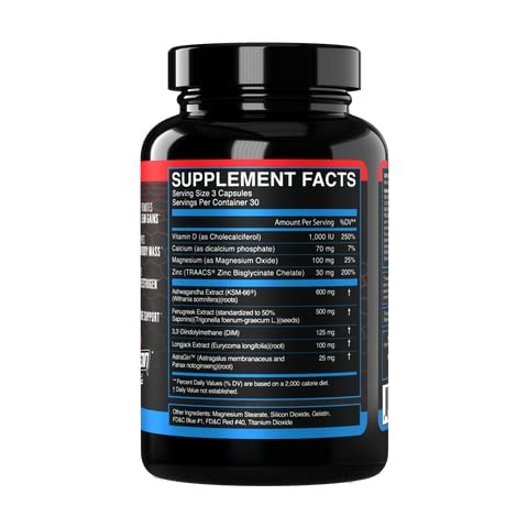 eFlow Nutrition Enflux Natural T Support with KSM-66 Ashwagandha - Supplement - AB Mystery