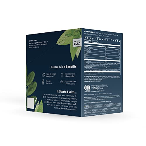 Organifi: GO Packs - Green Juice - Organic Superfood Supplement Powder - 30 Count - AB Mystery