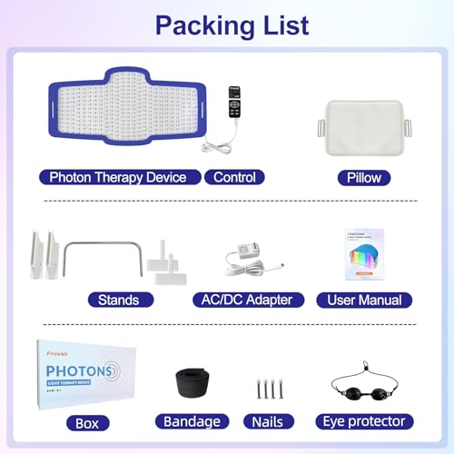 Frovab 7 in 1 Colors LED Light Therapy Mask, Red & Blue Face Mask Light Therapy, Portable & Flexiable - AB Mystery