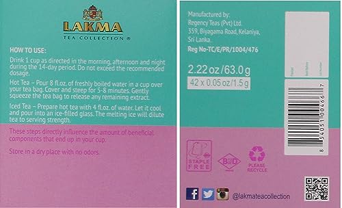 Lakma 14 Day Cleanse Kit Green Tea - 42 Tea Bags - AB Mystery