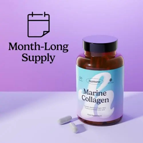 Humanz Collagen Capsules - Marine Collagen with Vitamin C - Collagen Supplements for Women & Men - AB Mystery