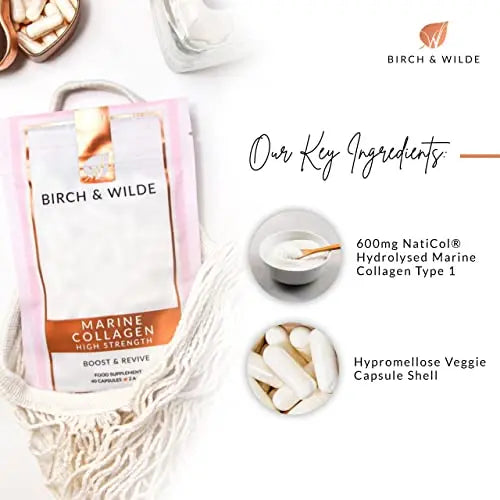 Birch & Wilde Marine Collagen Peptides for Beautiful Skin & Hair and Stronger Bones & Joints - AB Mystery