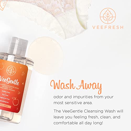 VeeFresh - VeeGentle Feminine Wash pH Balance for Women Wash with Apple Cider Vinegar - AB Mystery