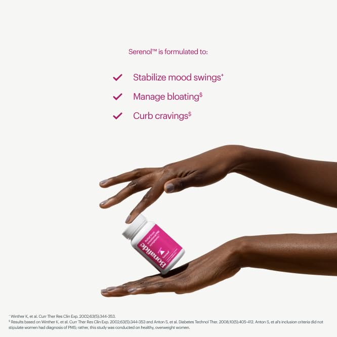 Bonafide Serenol PMS Relief – Hormone-Free, Drug-Free Relief from Mood Swings & Irritability Due - AB Mystery