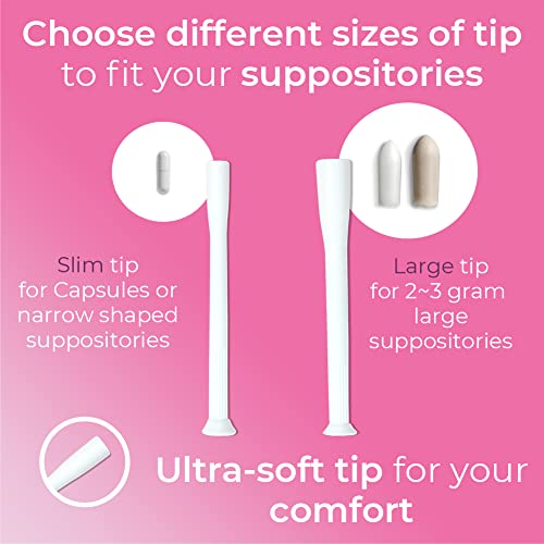 Natureland [20/40 Pack Vaginal Suppository Applicators for Women,Soft Tip Auxiliary Tool for Pills - AB Mystery