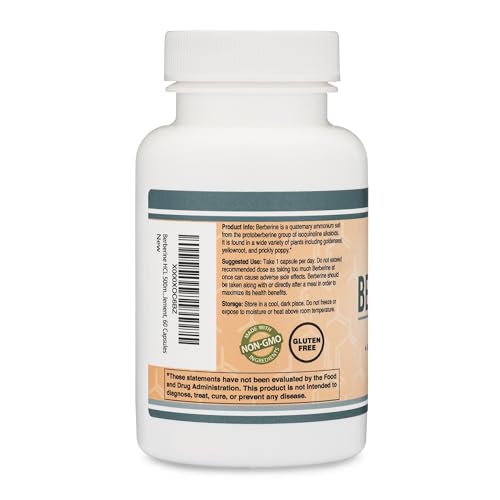 Berberine Supplement 500mg, 60 Capsules (Third Party Tested, Manufactured in The USA - AB Mystery