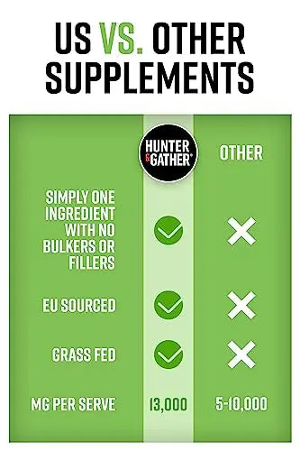 Hunter & Gather Bovine Collagen Powder 400g | Pure Unflavoured Premium Hydrolysed Bovine Collagen Peptides Powde Hunter & Gather