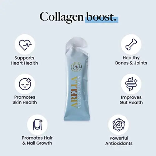 Arella Beauty Vegan Liquid Collagen Supplement - Japanese Plum Flavour - 14 x 30 ml - AB Mystery