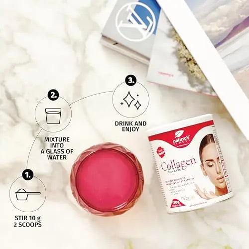 Nature's Finest by Nutrisslim Collagen Skincare | Fish Collagen Powder Naticol (5000mg) with MSM, Vitamin C, Ashwagandha - AB Mystery