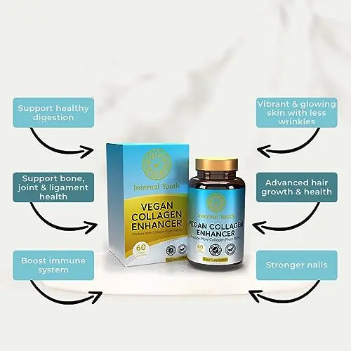 Vegan Collagen Supplement for Women & Men - 60 Advanced Collagen Booster Tablets - AB Mystery